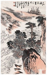 陆俨少 1978年作 杜陵诗意图 立轴